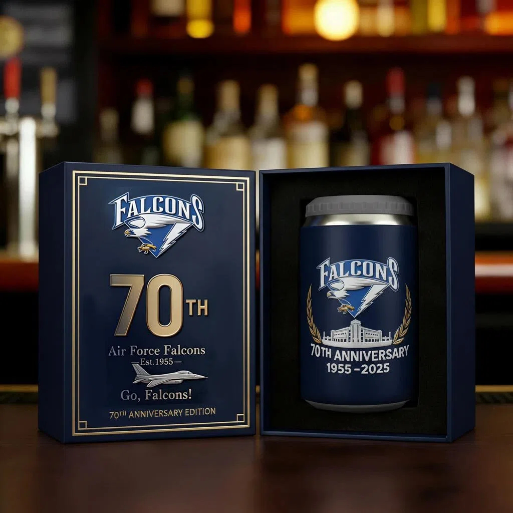 Air Force Academy Falcons 70th Anniversary  Can Cooler Holder