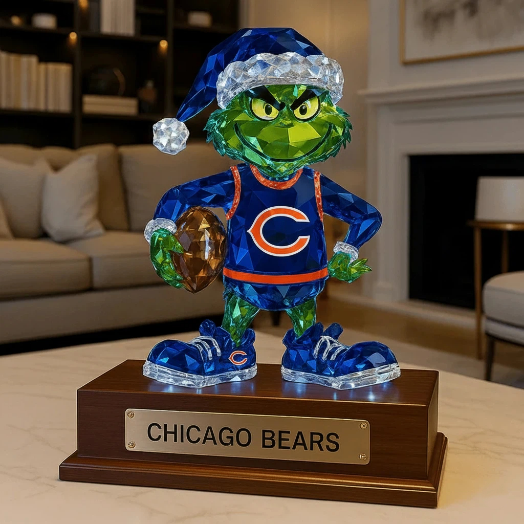 Football Team  Crystal Figurine Desktop Ornament