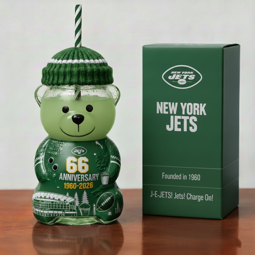 New York Jets 66th Anniversary Collectible Bear Cup