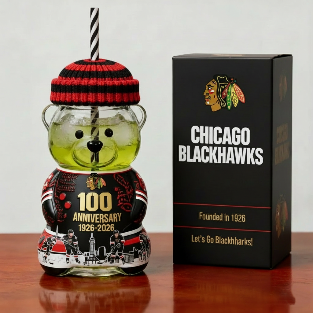 Chicago Blackhawks 100th Anniversary Bear Cup
