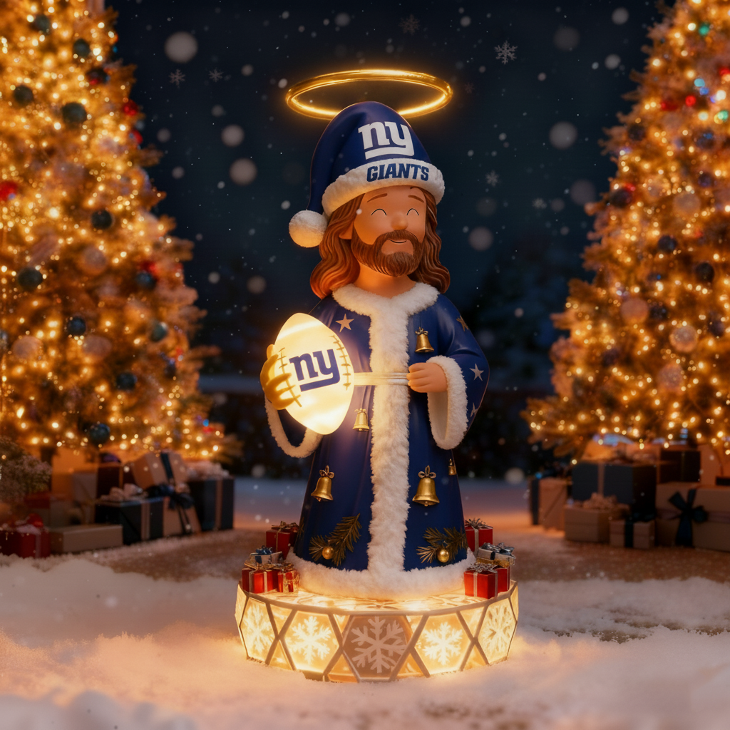 The Glimmering Grace: Jesus Christ Holiday Sports Fan Statue