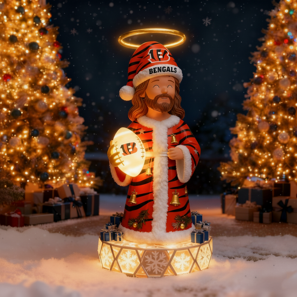 The Glimmering Grace: Jesus Christ Holiday Sports Fan Statue