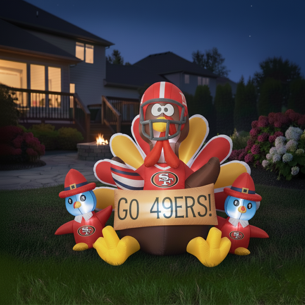 🦃 NFL Team Inflatable Thanksgiving Turkey Decoration