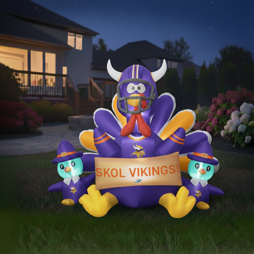 🦃 NFL Team Inflatable Thanksgiving Turkey Decoration