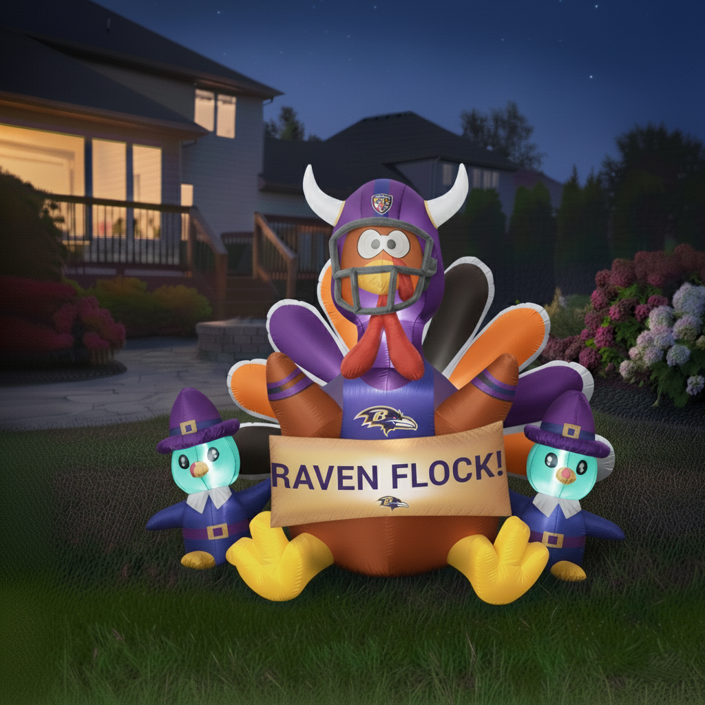 🦃 NFL Team Inflatable Thanksgiving Turkey Decoration