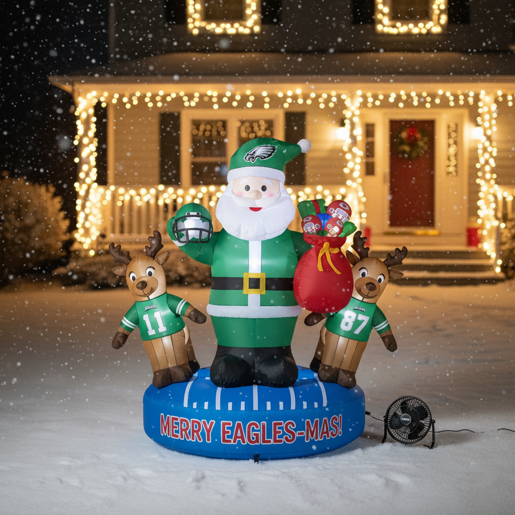 Christmas Inflatable – Team-Themed Santa & Reindeer