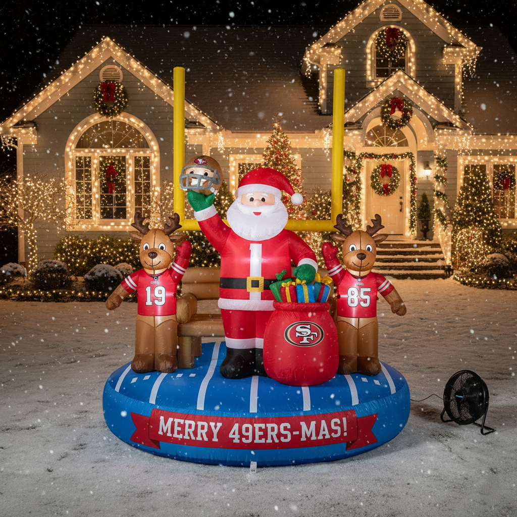 Christmas Inflatable – Team-Themed Santa & Reindeer