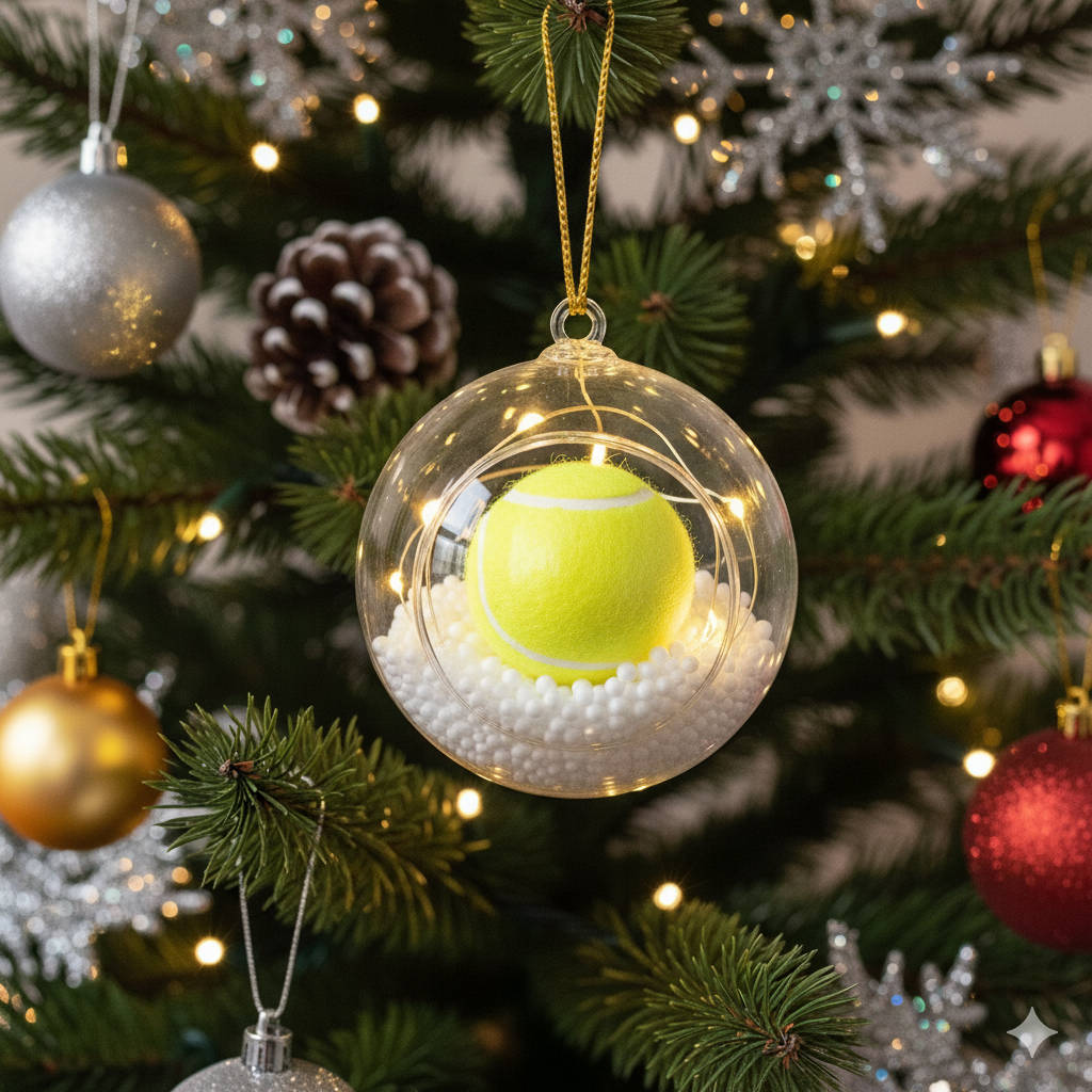 Sports Lover's Delight: Illuminated Sport Ball Christmas Ornaments