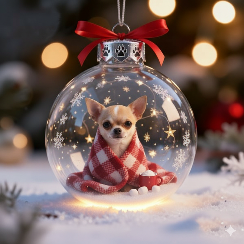 Festive Furry Friends: Pet Puppy Christmas Ornament Balls