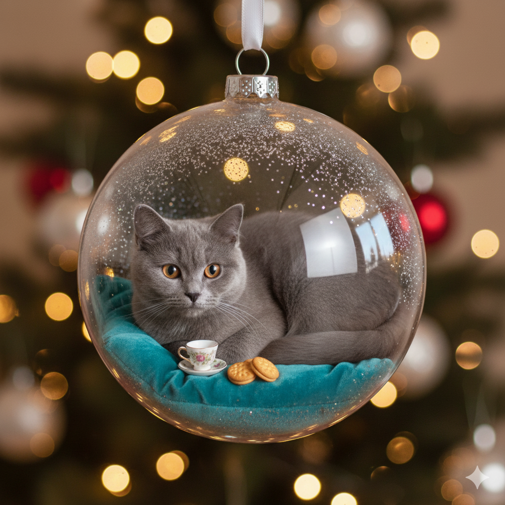 Purr-fect Companions: Feline Charm Ball Ornaments