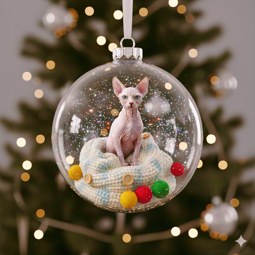 Purr-fect Companions: Feline Charm Ball Ornaments