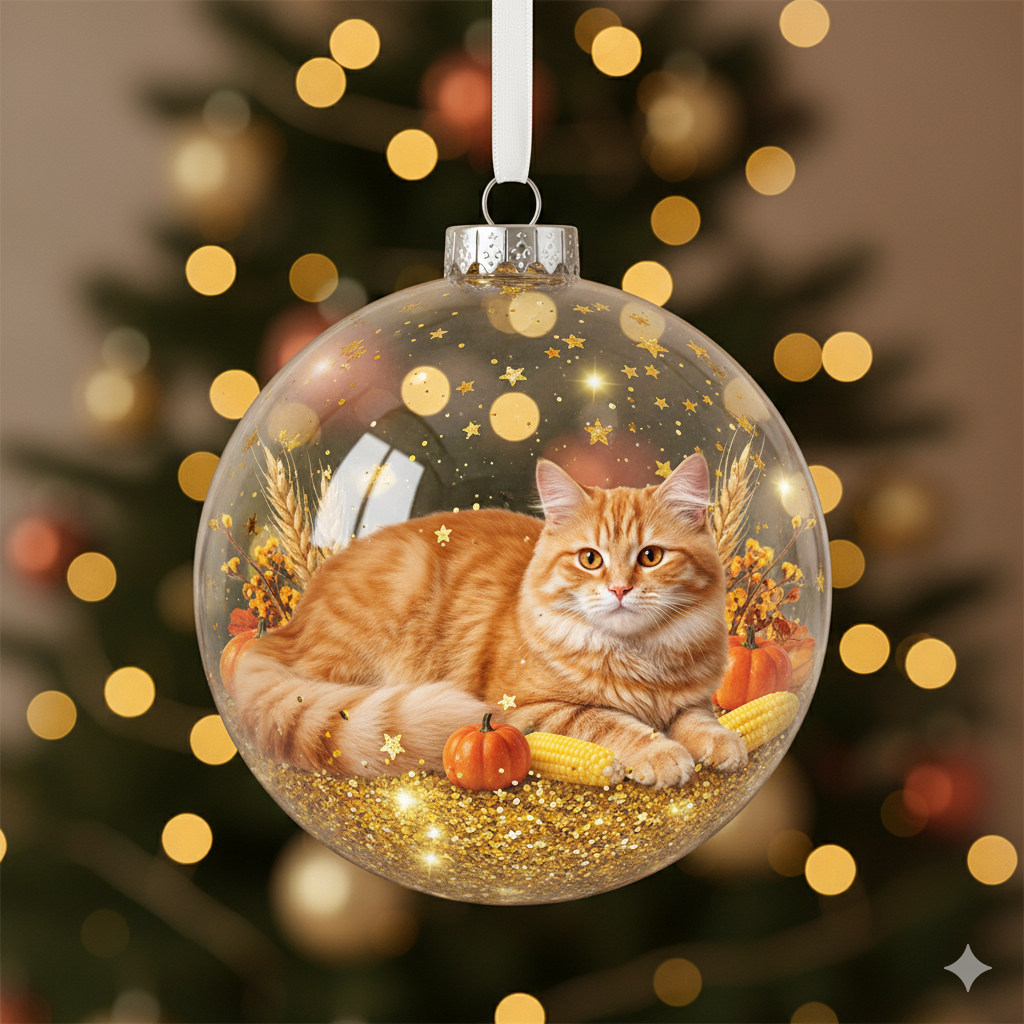 Purr-fect Companions: Feline Charm Ball Ornaments