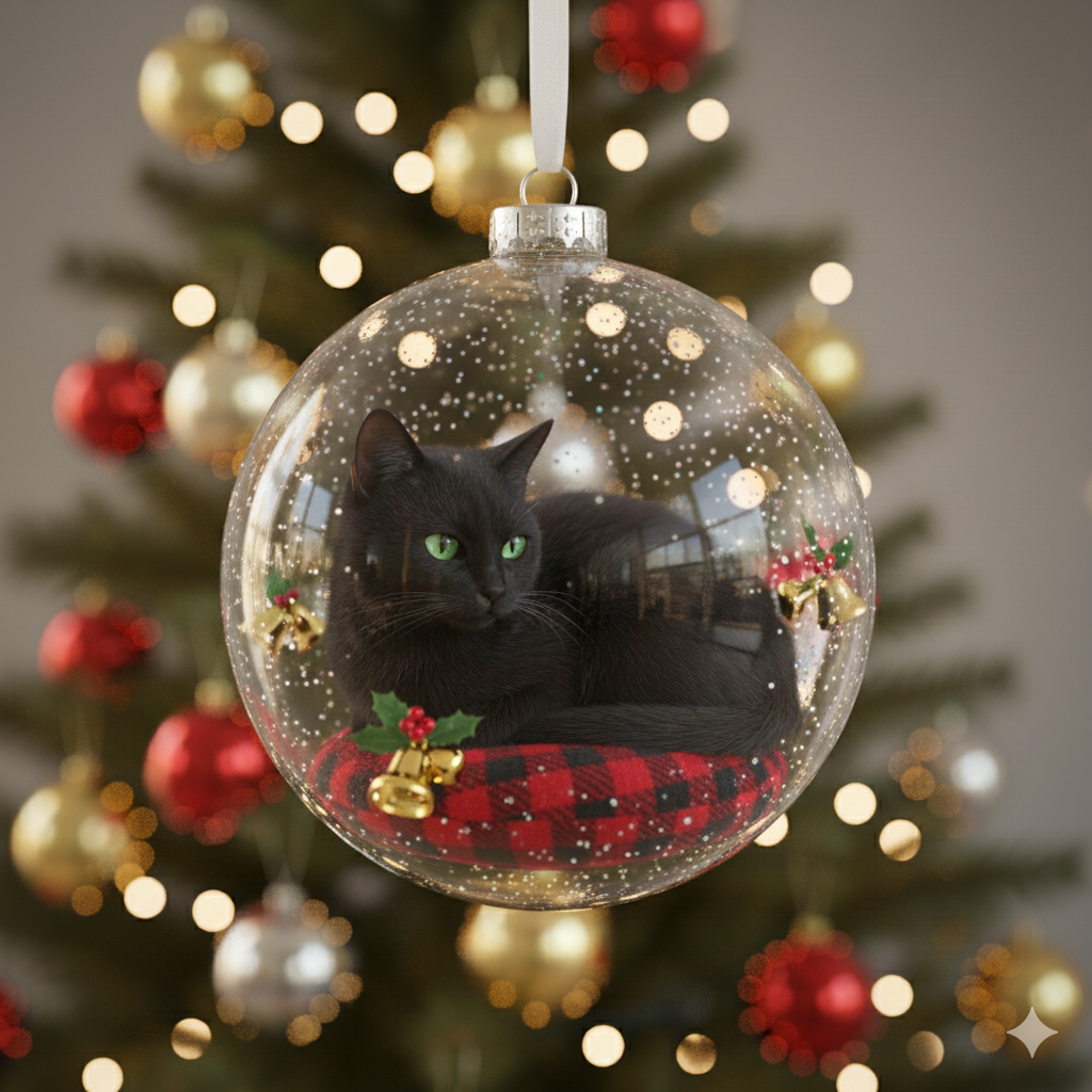 Purr-fect Companions: Feline Charm Ball Ornaments