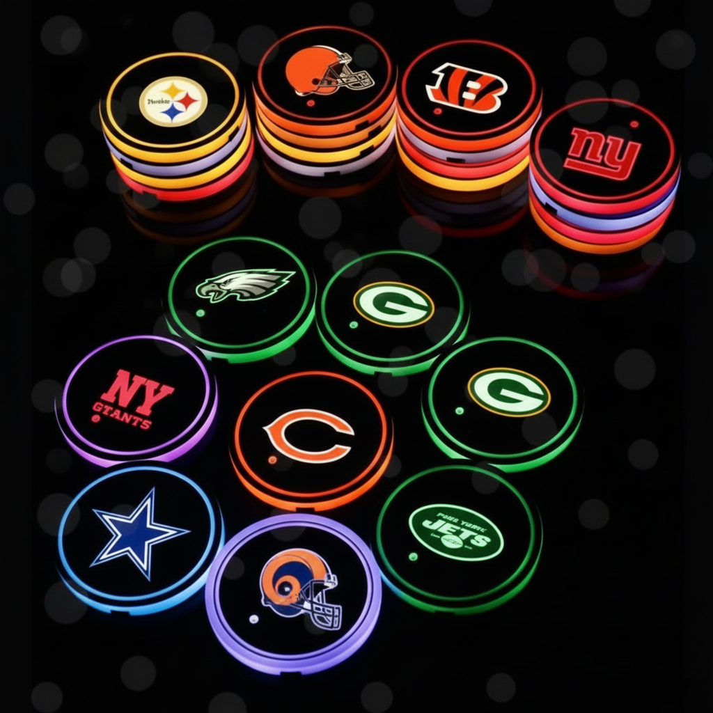 NFL Team Glowing LED Coasters