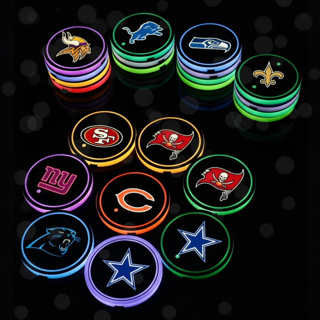 NFL Team Glowing LED Coasters