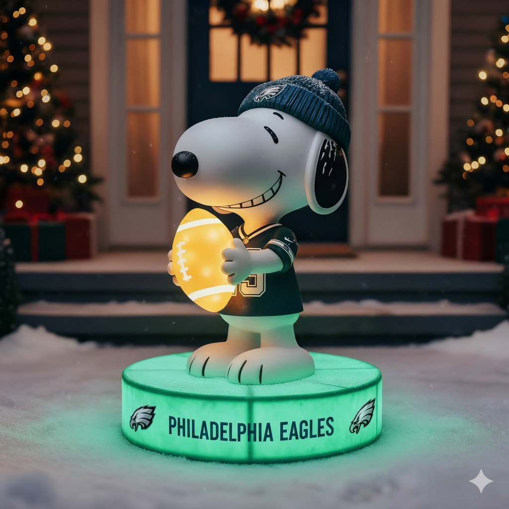 Snoopy NFL Team Spirit LED Statuary  – Show Your Fandom with Iconic Charm!