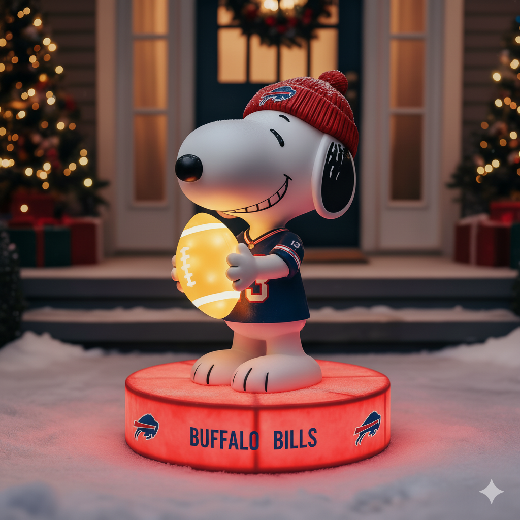 Snoopy NFL Team Spirit LED Statuary  – Show Your Fandom with Iconic Charm!