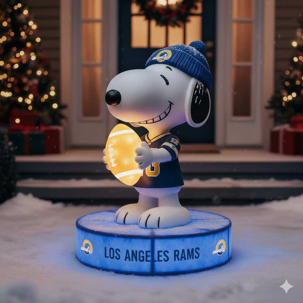 Snoopy NFL Team Spirit LED Statuary  – Show Your Fandom with Iconic Charm!