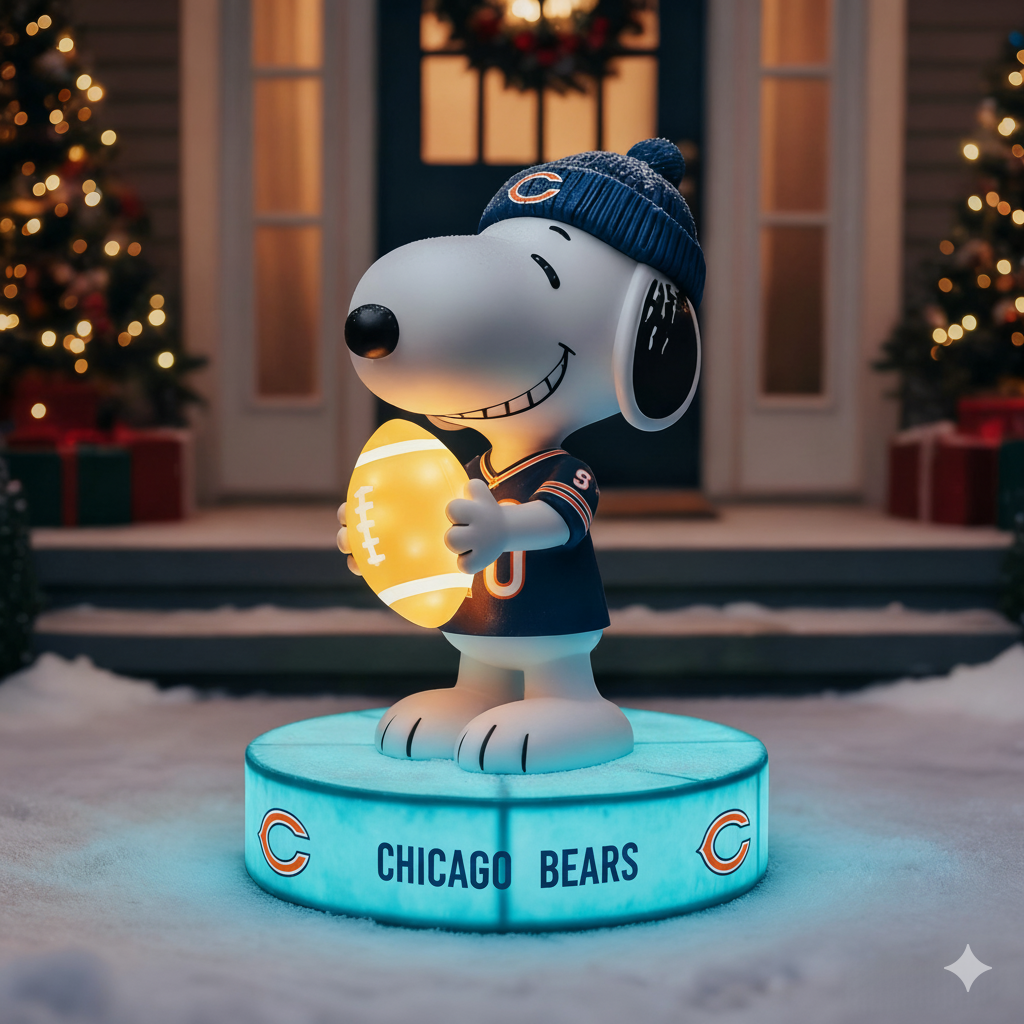 Snoopy NFL Team Spirit LED Statuary  – Show Your Fandom with Iconic Charm!