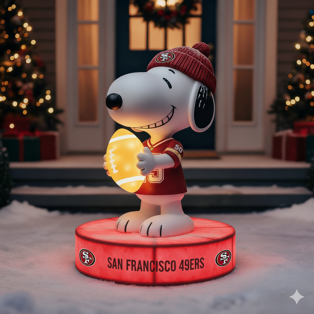 Snoopy NFL Team Spirit LED Statuary  – Show Your Fandom with Iconic Charm!