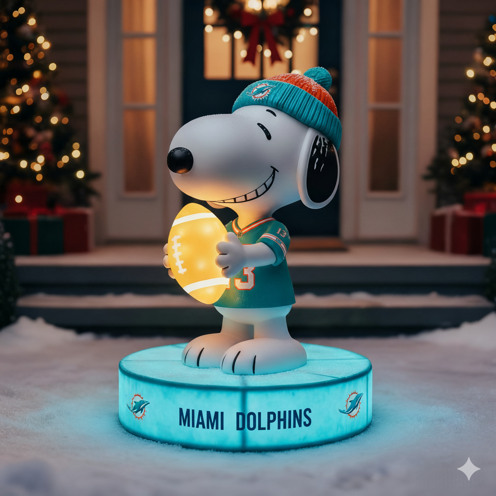 Snoopy NFL Team Spirit LED Statuary  – Show Your Fandom with Iconic Charm!