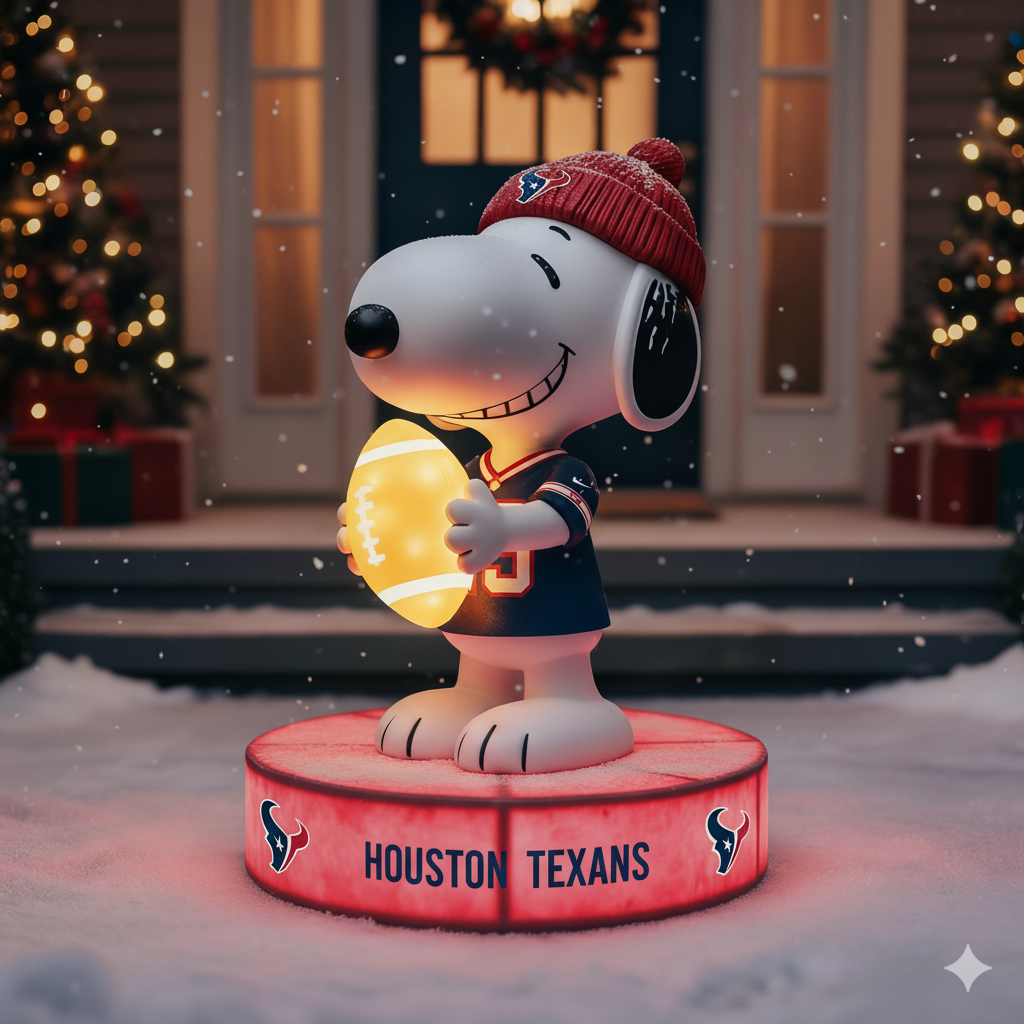 Snoopy NFL Team Spirit LED Statuary  – Show Your Fandom with Iconic Charm!