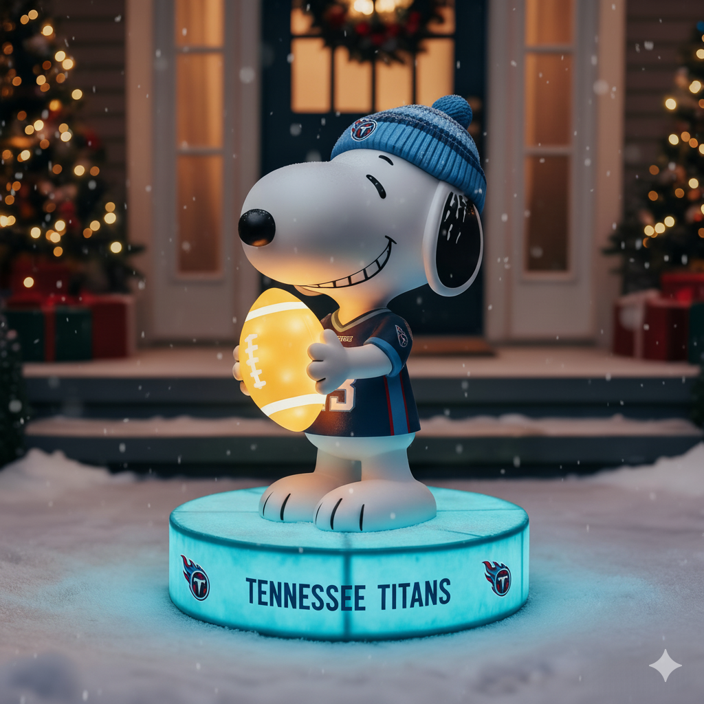 Snoopy NFL Team Spirit LED Statuary  – Show Your Fandom with Iconic Charm!
