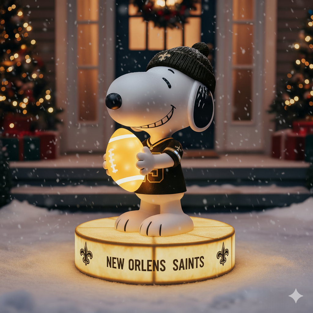 Snoopy NFL Team Spirit LED Statuary  – Show Your Fandom with Iconic Charm!