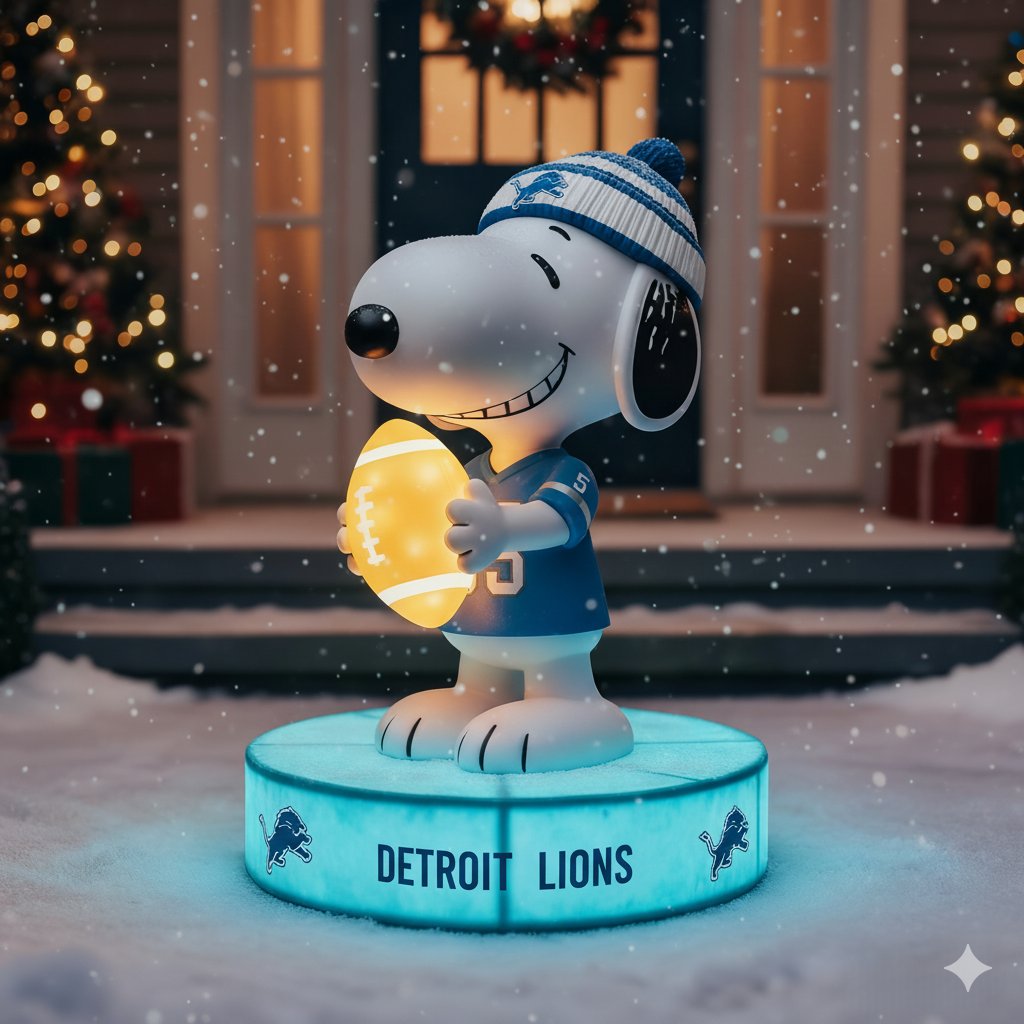 Snoopy NFL Team Spirit LED Statuary  – Show Your Fandom with Iconic Charm!