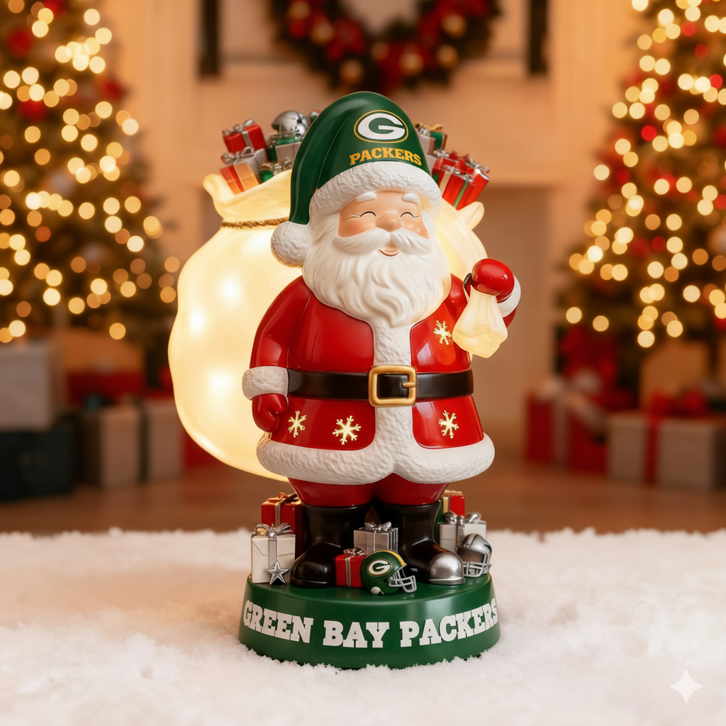 NFL Santa Claus LED Lit Holiday Statuary - Collector's Edition