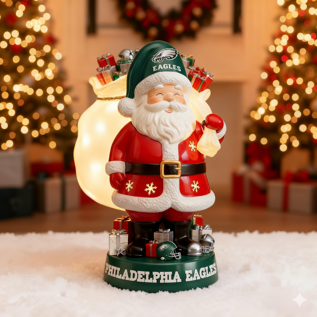 NFL Santa Claus LED Lit Holiday Statuary - Collector's Edition