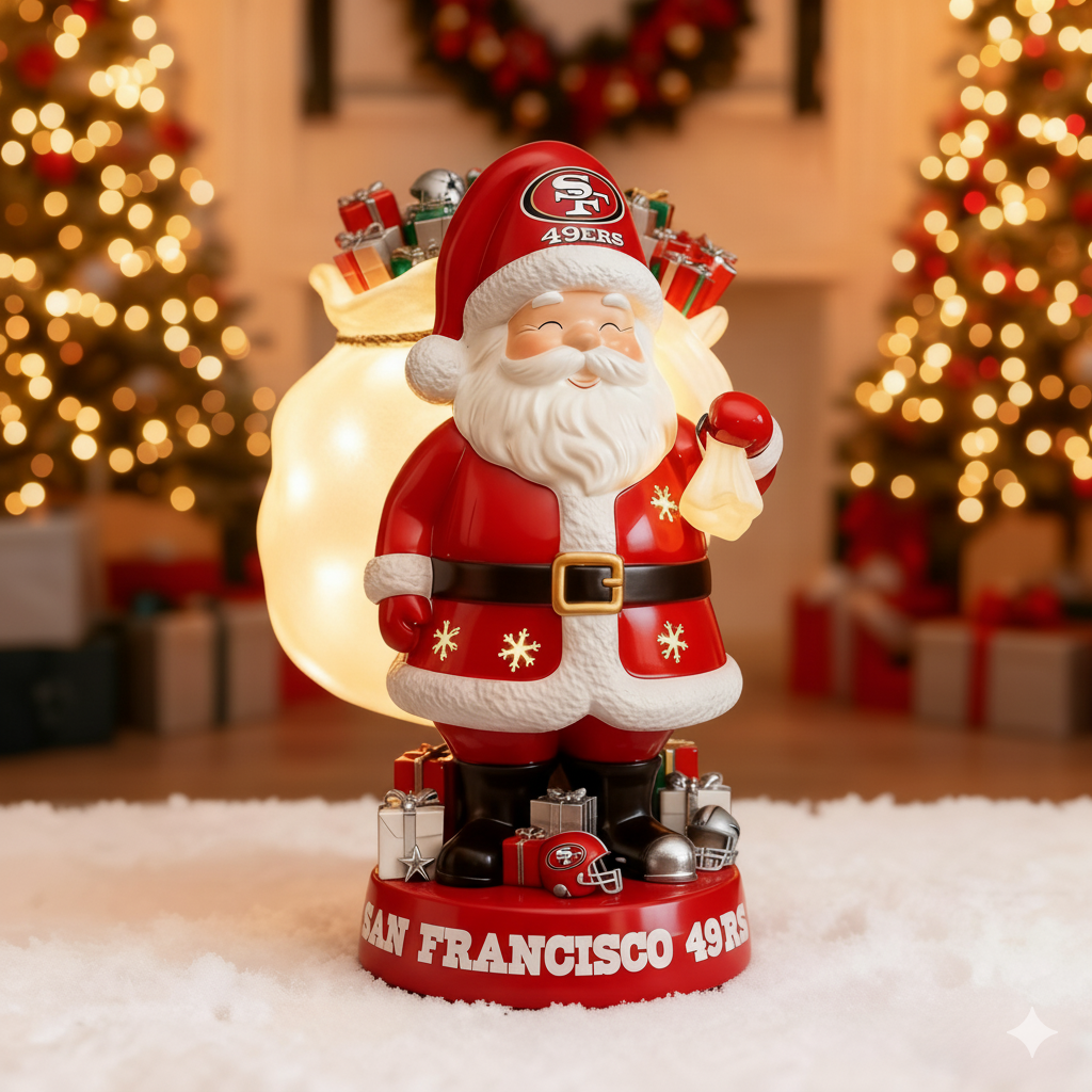 NFL Santa Claus LED Lit Holiday Statuary - Collector's Edition