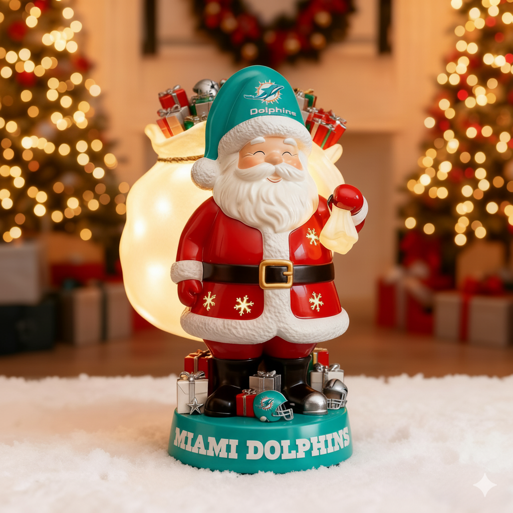 NFL Santa Claus LED Lit Holiday Statuary - Collector's Edition