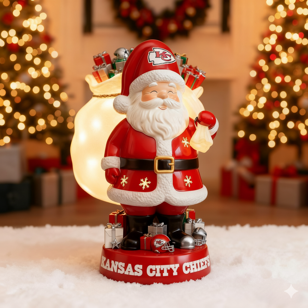 NFL Santa Claus LED Lit Holiday Statuary - Collector's Edition