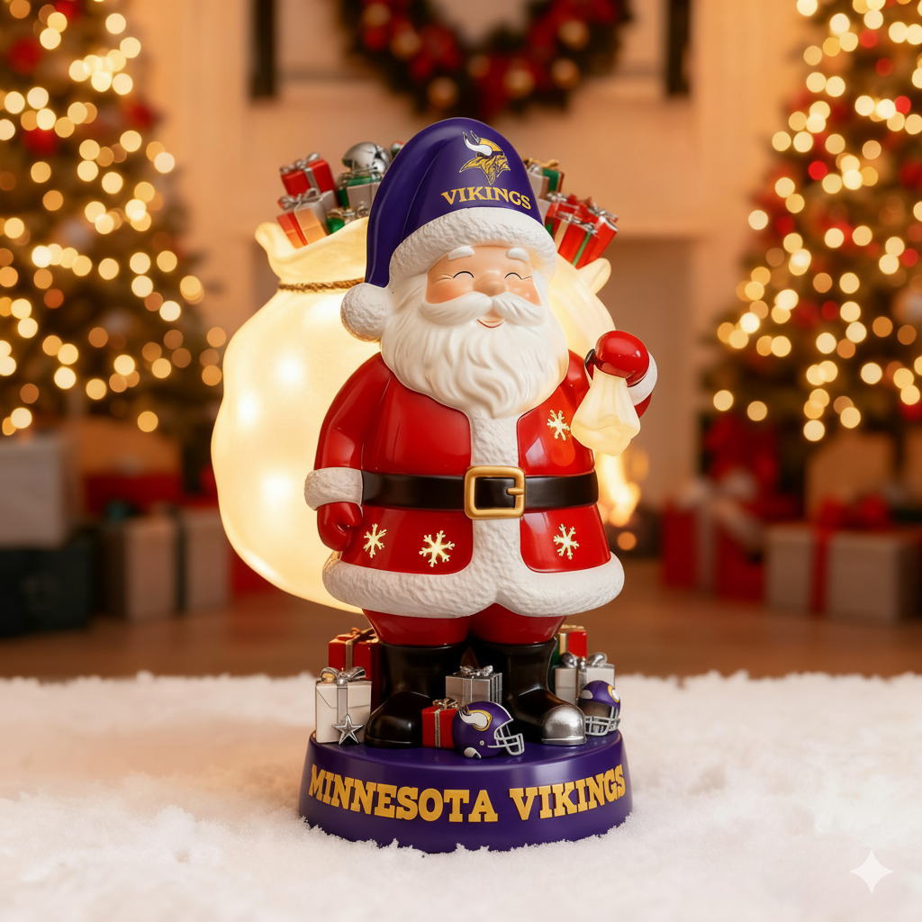 NFL Santa Claus LED Lit Holiday Statuary - Collector's Edition