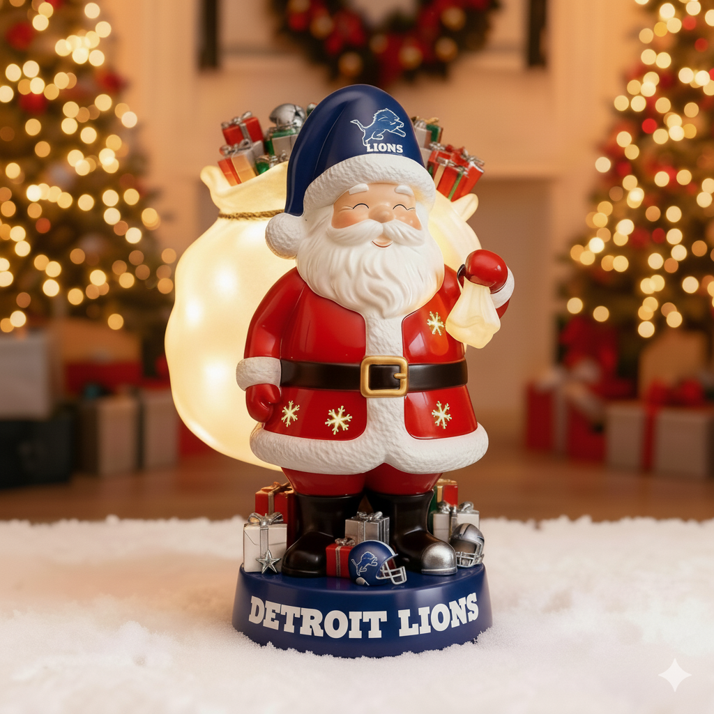 NFL Santa Claus LED Lit Holiday Statuary - Collector's Edition