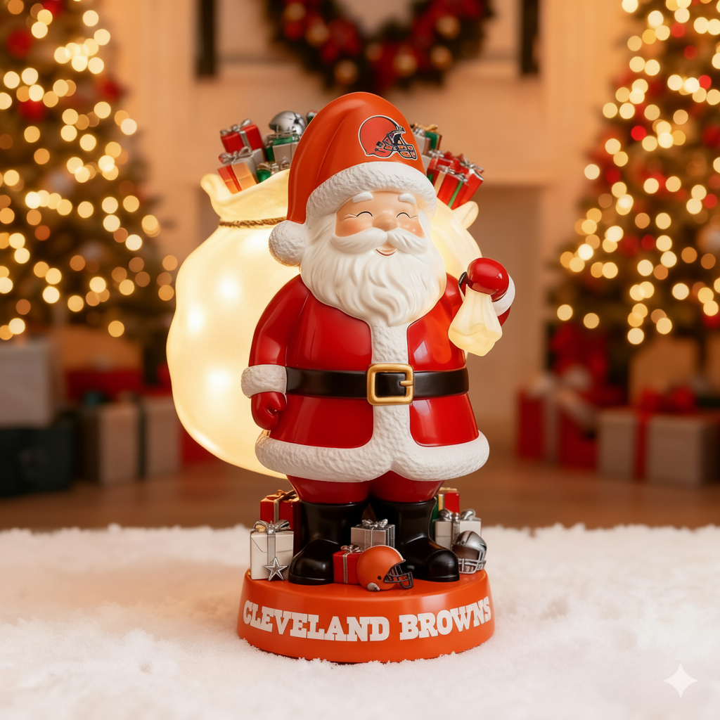 NFL Santa Claus LED Lit Holiday Statuary - Collector's Edition