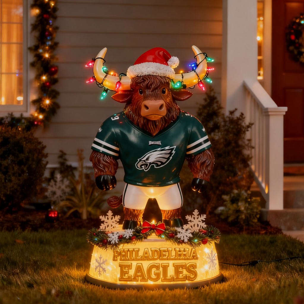 Illuminated NFL Team Spirit Yak Christmas LED Statue