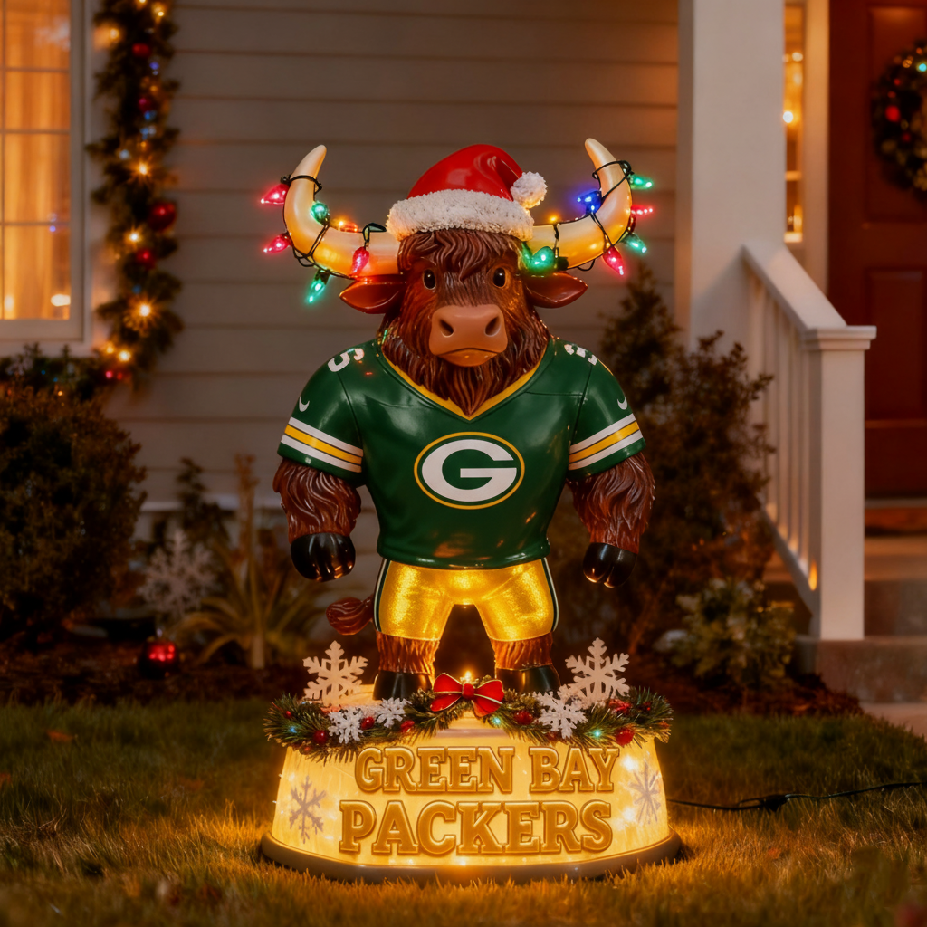 Illuminated NFL Team Spirit Yak Christmas LED Statue