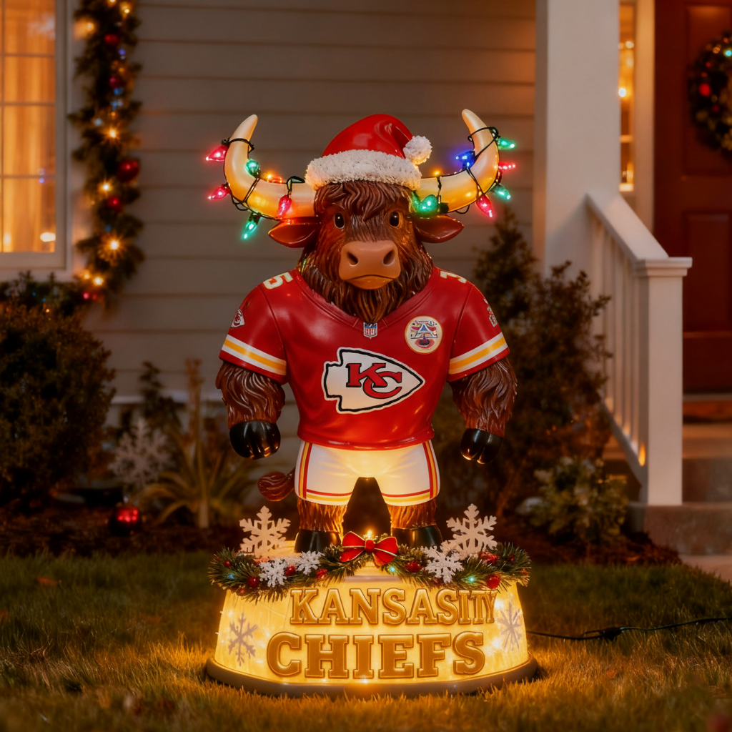 Illuminated NFL Team Spirit Yak Christmas LED Statue