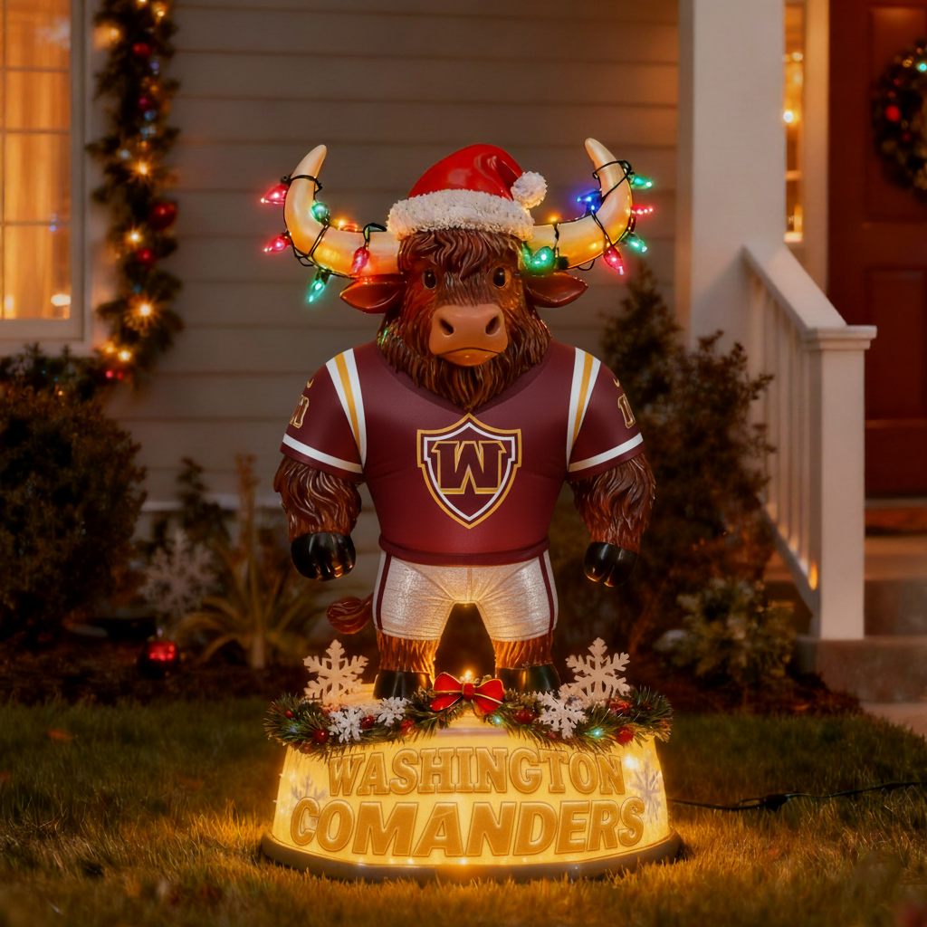 Illuminated NFL Team Spirit Yak Christmas LED Statue