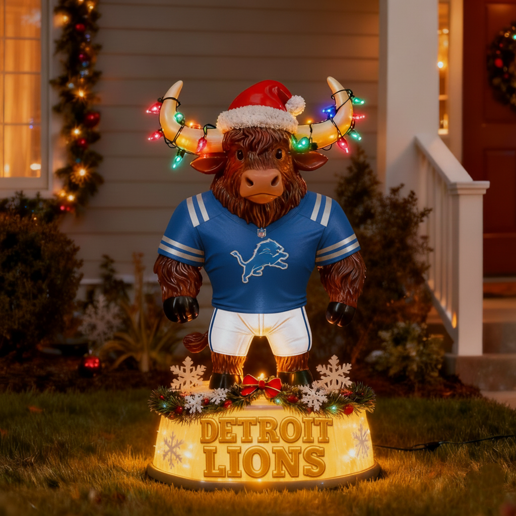 Illuminated NFL Team Spirit Yak Christmas LED Statue