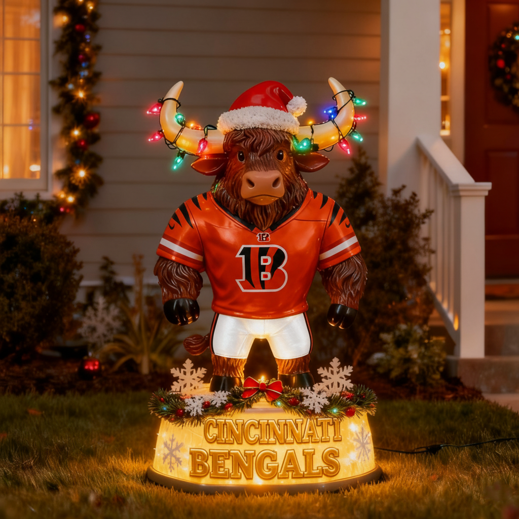 Illuminated NFL Team Spirit Yak Christmas LED Statue