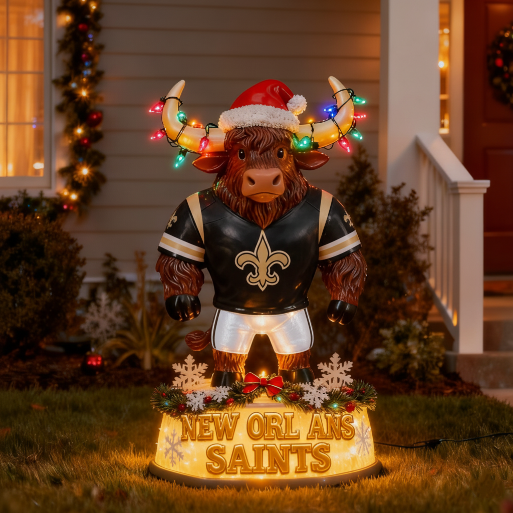 Illuminated NFL Team Spirit Yak Christmas LED Statue
