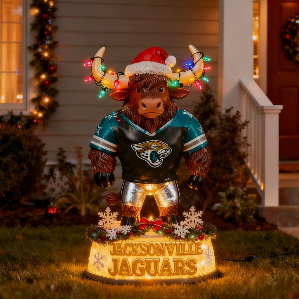 Illuminated NFL Team Spirit Yak Christmas LED Statue