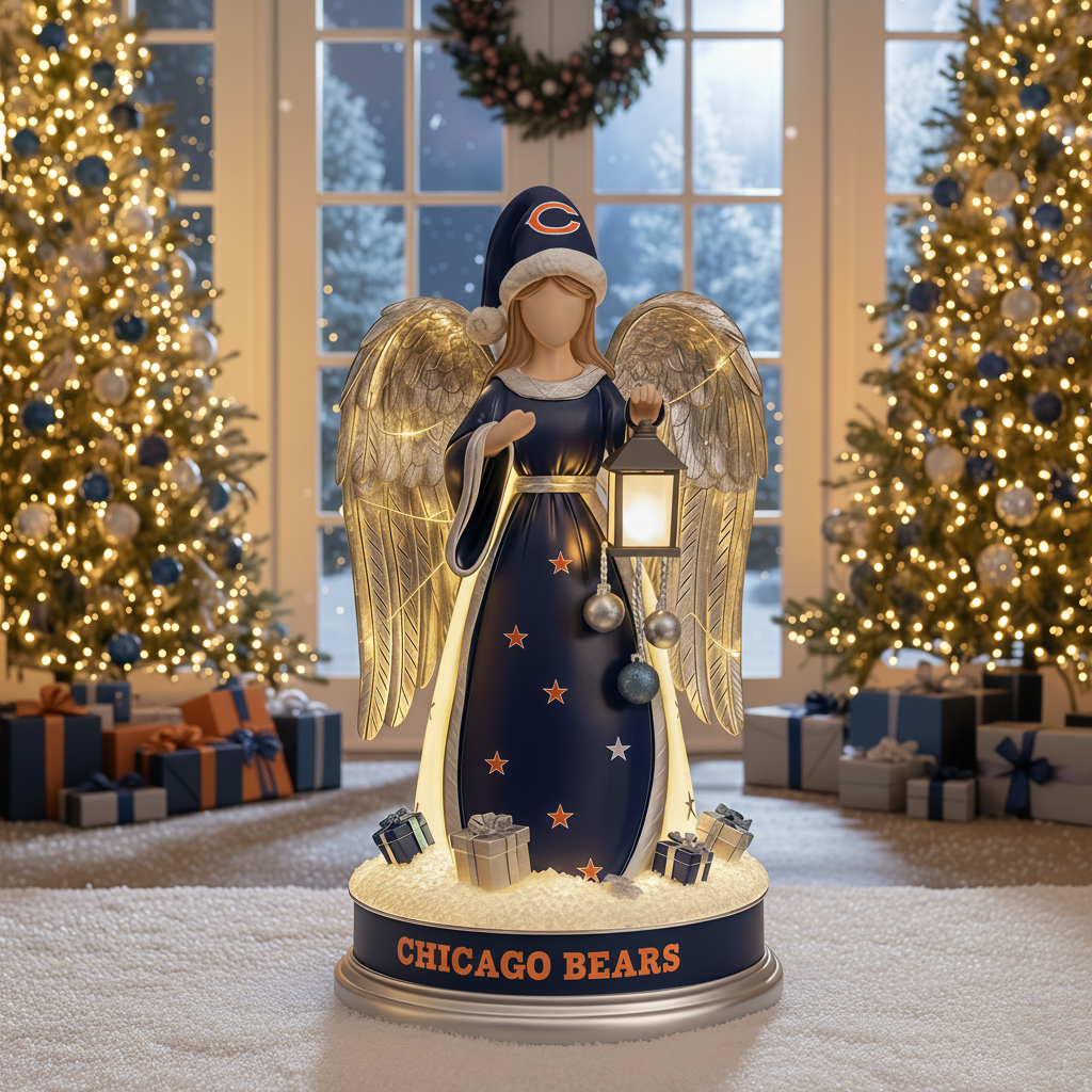 Holiday Guardian Angel Statue - Festive Home Decor