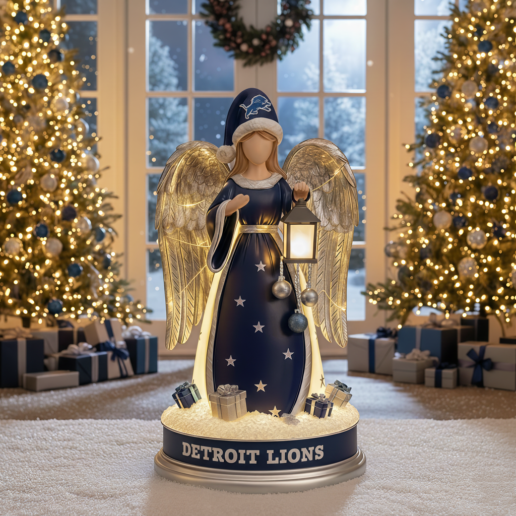 Holiday Guardian Angel Statue - Festive Home Decor