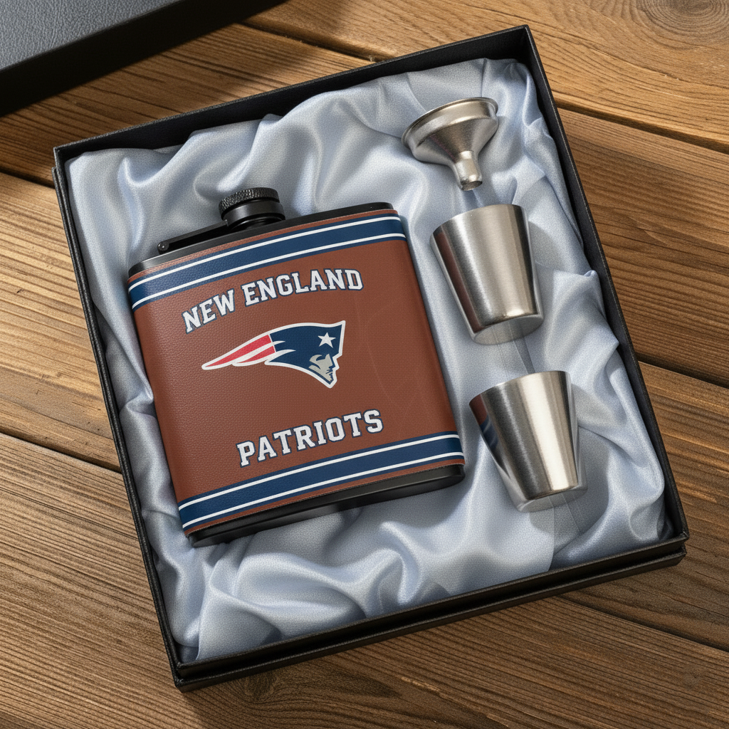 🔥Buy 2 Get 2 Free 🔥🏈NFL Team  Leather Flask