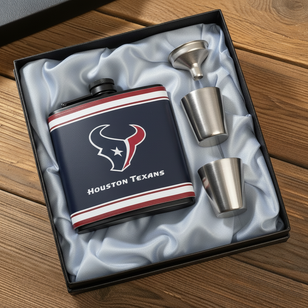 🔥Buy 2 Get 2 Free 🔥🏈NFL Team  Leather Flask