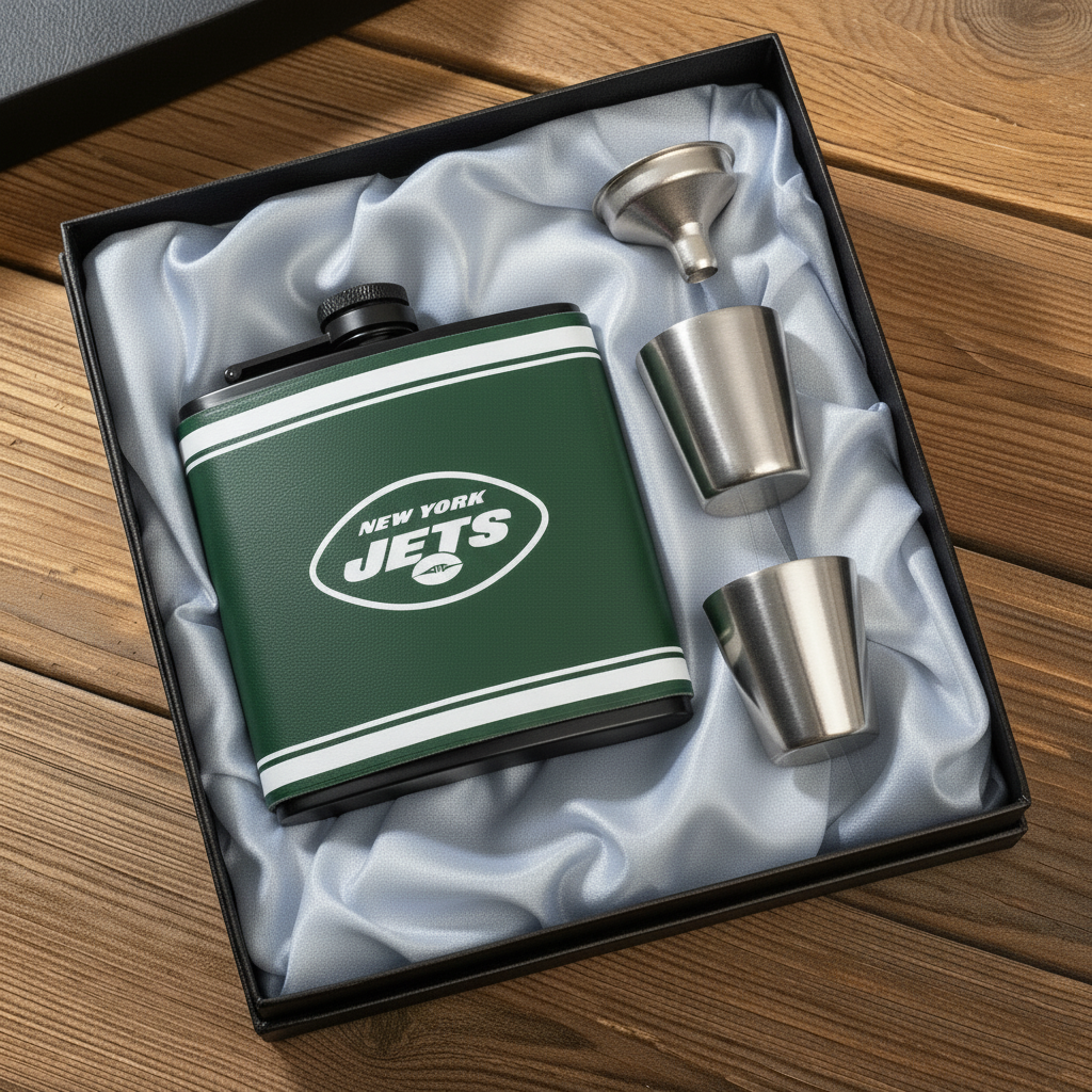 🔥Buy 2 Get 2 Free 🔥🏈NFL Team  Leather Flask